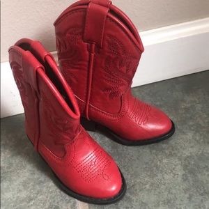 Red Boys Cowboy Boot